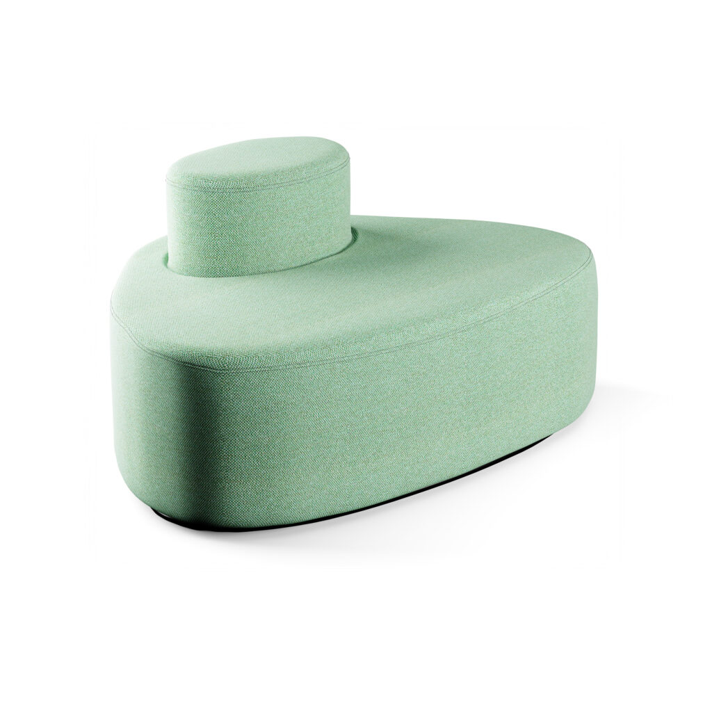 Green breakout soft seating for office